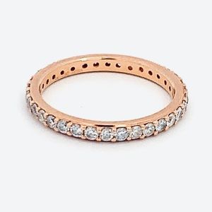 18k Rose Gold Diamond Eternity Band